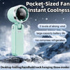Portable Handheld Turbo Fan - 5 Gear High Speed 5000mAh Rechargeable Mini Personal Hand Fan Blow Cold Air, Battery Operated Travel Essentials, Beach Vacation, Gifts For Women, Men