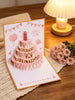 1pc Handmade 3D Pop-Up Birthday Card, Featuring Vivid Cake And Balloon Design With "Happy Birthday" Text, Ideal For Gifting To Friends And Family, Perfect For Birthday Party Supplies, Celebration Events And Birthday Party Decorations.